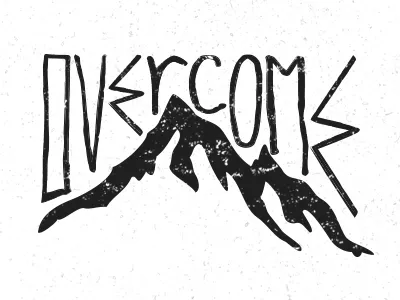 Overcome Custom Type custom type handdrawn handlettering logo