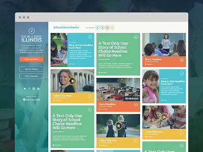 School Choice blog content filter photo post posts school text type video