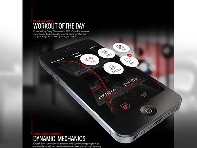 Crossfit iPhone App UX 2 3d app black crossfit dark ui fitness iphone ui ux workout