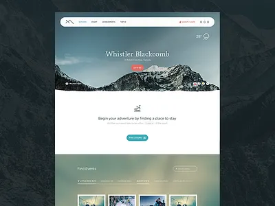 Two Mountains app application clean events flat icon icons ui user interface weather web website