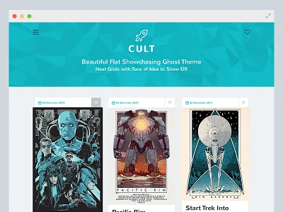 Cult Ghost Theme clean cult flat ghost ghost theme grids showcasing