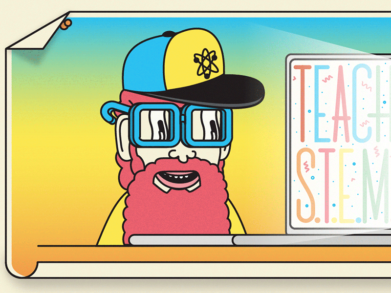 Thumbsup animated glasses gradient hat thumbs up