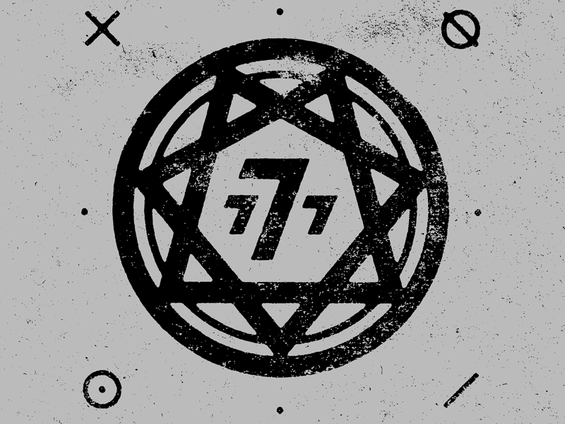 777 666 777 art geometry heptagram illustration josh lafayette lettering pentagram septagram typography