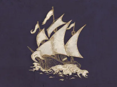 Ship Doodle boat nautical ocean rough sail sailor sea ship sketch texture vintage