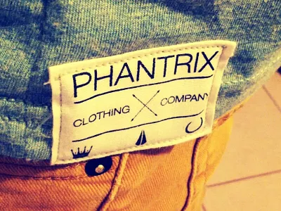 Phantrix Clothing Company - Tag ad always reaching always rising branding identity label american made or die lookbook patch phantrix clothing company tag
