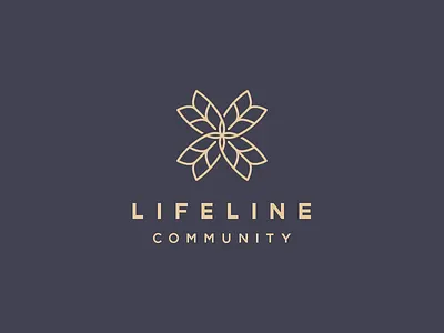 Lifeline Community branding church community cross flower grain growth lifeline logo truth wheat
