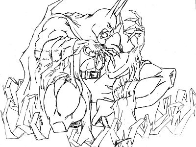 Batman (Lineart) batman lineart sketch superhero