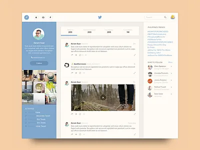 Twitter Profile concept icons profile redesign twitter ui unsplash ux web