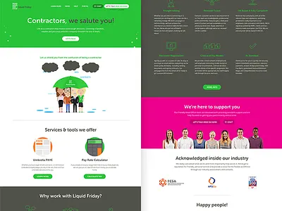 Liquid Friday Website icons illustration responsive ui user interface website