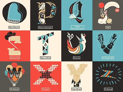 Canadian Music Alphabet Poster alphabet cbc illustration lettering poster