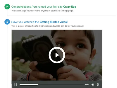 Getting Started with KISSmetrics get started getting started kissmetrics nux