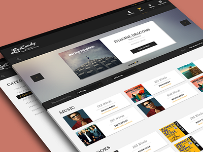 Lexicandy Store design interface language photoshop store ui ux web website