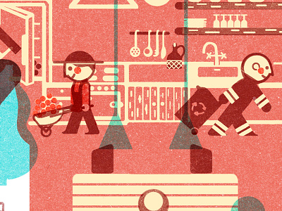 Monocle Farmer children color editorial geometry handmade illustration monocle texture
