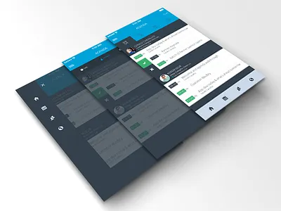 KonyWorld Scheduling App agenda calendar flyout offcanvas schedule sort tab