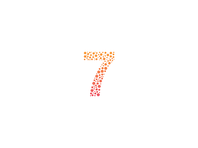 Lucky Number 7 design flat freebie number psd rebound typo