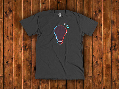 "Think" t-shirt for Cotton Bureau bulb cotton bureau design graphic design light bulb t shirt tee