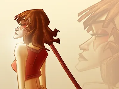 Norah Skate posing - Easy ride (2013) bakuss board character character designer circus design ground longboard norah rider skate skategirl