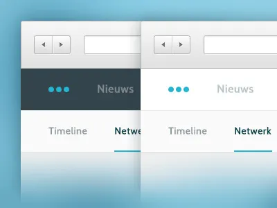 Desktop Navigation Bar clean dark desktop flat light menu navigation top version