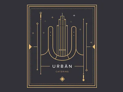 Urbän Catering art branding illustration line lineart logo poster