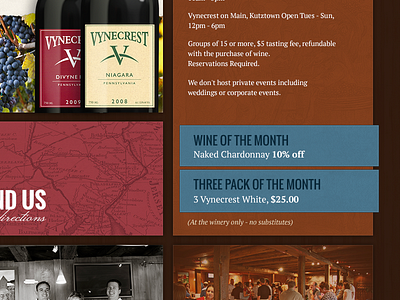 Vynecrest web design wine winery