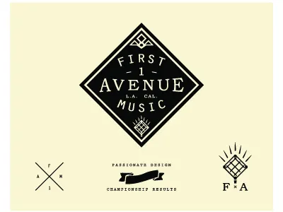 First Avenue Music branding collateral first avenue music
