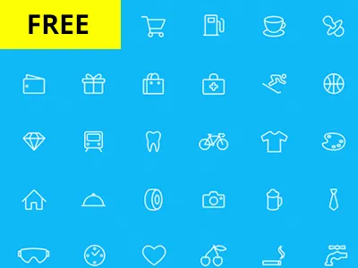 66 Line Icon Set ai free icons icon pack icon set icons psd