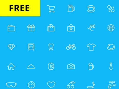 66 Line Icon Set ai free icons icon pack icon set icons psd