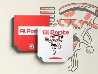 Package Design for Al Ponte 2d 2d art brand branding creative design digital digital art graphic design identity branding illustration italian italian pizza modern package package design pizza pizza package unique vector