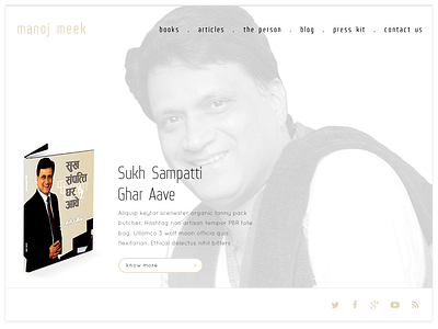 Website for an Author ui website