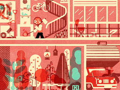 Monocle B children color editorial geometry handmade illustration monocle texture