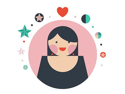 KANTAR MEDIA atrokhau clean crisp face flat flat ui colors flat ui pro form girl logo minimal simple