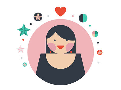 KANTAR MEDIA atrokhau clean crisp face flat flat ui colors flat ui pro form girl logo minimal simple