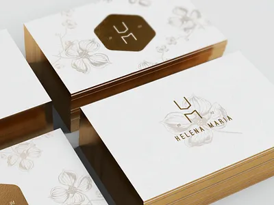 Gold version brand business cards foil gold illustration logo mark me mockup