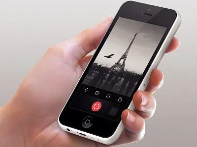 Camu On Iphone black blur camera flash focus icons shutter switch