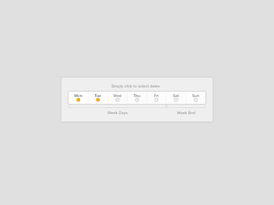 Checkbox dates widget calendar checkbox date selector days form ui ux widget