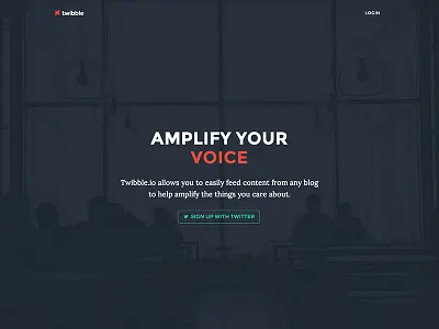 Twibble Homepage Design clean design flat homepage landing page layout minimal responsive ui ux web design website