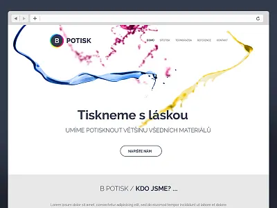 Bpotisk b blue cmyk magenta minimalismus potisk print print house printing raleway web yello