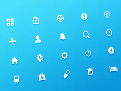 Medical Icon Collecting account add category file help home icon question reminder scanning search warning