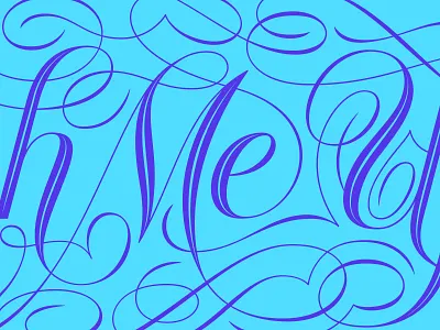 Brush Me Up Logo - Lettered elegant flourish handlettering lettered lettering ornaments script type typography