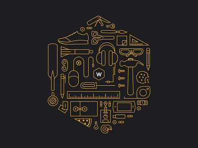 Tools of the Trade pt.2 branding illustration play vector work