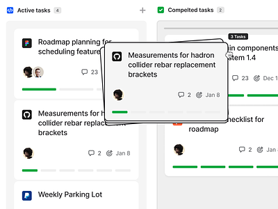 Stratis UI - Drag & Drop cards clean complete design drag drop interface manage management minimal product project saas simple state task ui ui design ux ux design