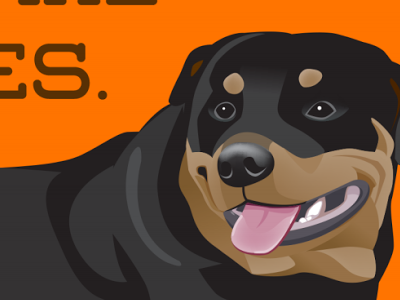 AAWL Promo Poster 2 charity dogs illustration vector