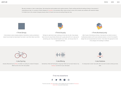 Me In A Nutshell about illustration nutshell profile webpage website