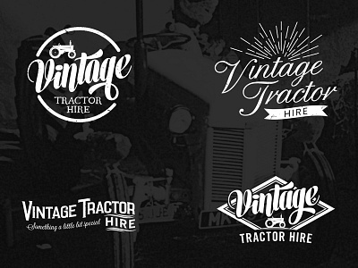 Vintage Tractor Phase 02 Concepts grunge logo retro vintage