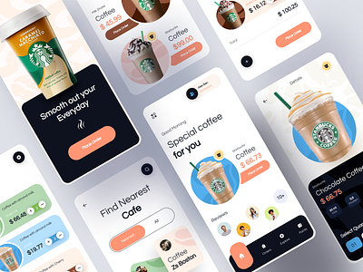 Coffee Order Mobile App Design animation application ui beans coffee business coffee cup coffee order app consultancy drink drink app espresso food mobile app design order app product design restaurant shop shopping starbucks store market trendy mobile app