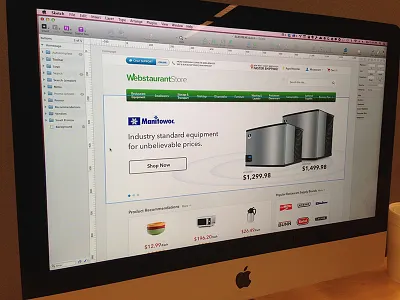 Homepage Design Exploration homepage sketch website webstaurantstore
