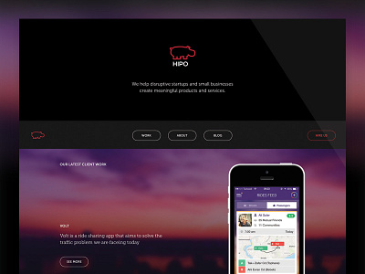 Hipo Newsite branding flat hipo homepage ui ux web webdesign website