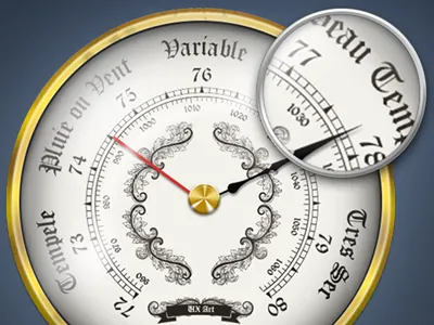 Barometer Illustration barometer clock illustration