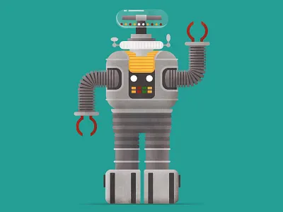 Class M-3 Model B9 ben illustration in lost mechanics robot space tech tv