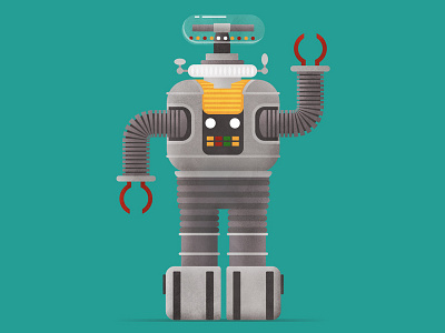 Class M-3 Model B9 ben illustration in lost mechanics robot space tech tv